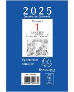 Éphéméride 2025 - Bloc 97 x 65 mm - Comique EXACOMPTA