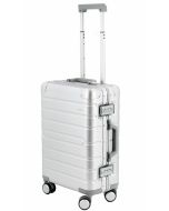 Valise de voyage avec 4 roulettes - Aluminium Argent : ALUMAXX