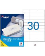 Etiquettes adhésives 70 x 29,7 mm AGIPA 118994