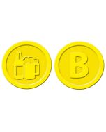 SIGEL WM004 : Lot de 100 jetons contre-valeurs - Bière - Jaune