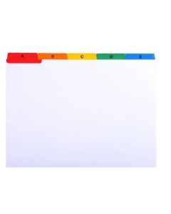 Guides Alphabétiques - Pour fiches 105 x 148 mm - Format Paysage : EXACOMPTA Lot de 24