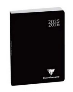 Agenda Scolaire 2025/2026 Work and After - Noir CLAIREFONTAINE