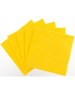 Lot de 20 Serviettes de table Cocktail - 250 x 250 mm - Jaune : PAP STAR Visuel