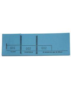 Passe-partout Bleu Carnet de tickets Coupon détachable