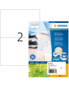 Étiquettes adhésives blanches - 210 x 148 mm HERMA Lot de 160