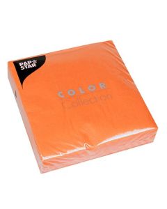 Photo Serviettes de table unies Orange PAP STAR